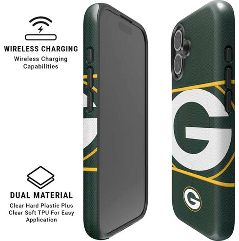 NFL Green Bay Packers Zone Block iPhone 16 Magsafe Impact Case