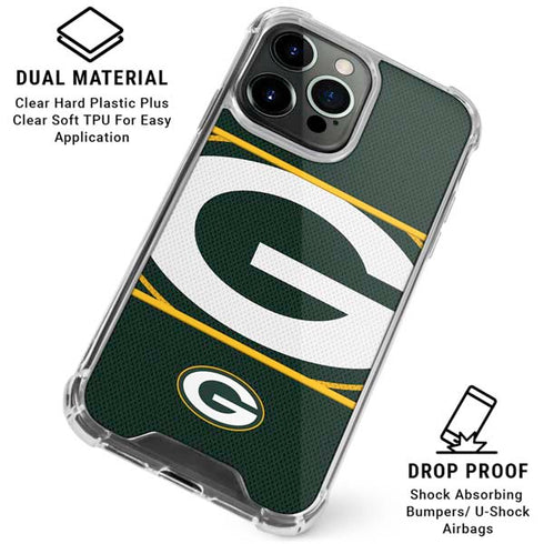 NFL Green Bay Packers Zone Block iPhone 16 Pro Clear Case