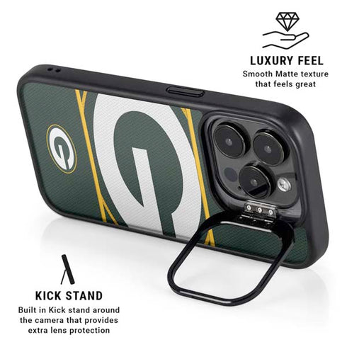 NFL Green Bay Packers Zone Block iPhone 16 Pro Max Kickstand Case
