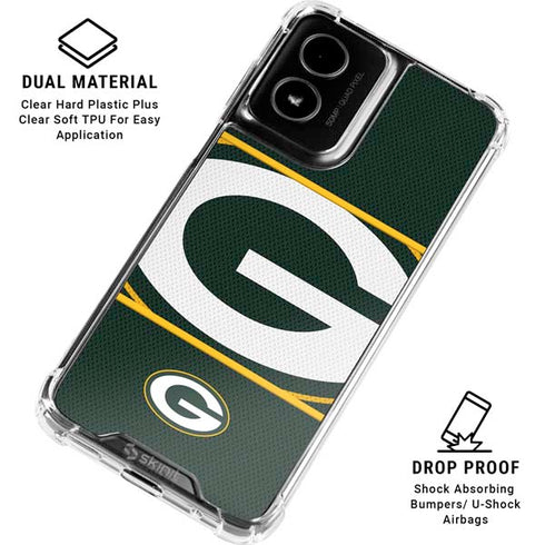 NFL Green Bay Packers Zone Block Moto G Power 5G (2024) Clear Case