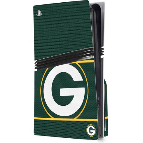 NFL Green Bay Packers Zone Block PS5 Pro Disk Console Skin