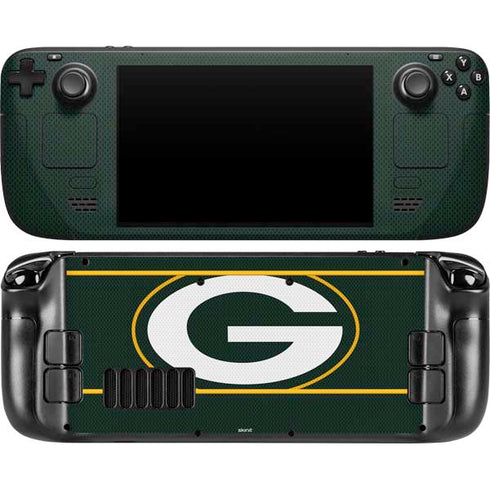 NFL Green Bay Packers Zone Block Steam Deck Handheld Gaming Computer OLED Skin