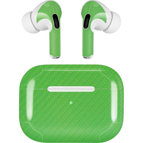 Green Carbon Fiber Specialty Texture Material AirPods Skins