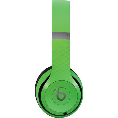 Green Carbon Fiber Specialty Texture Material Beats Solo 4 Wireless Headphones Skin