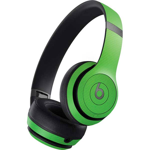 Green Carbon Fiber Specialty Texture Material Beats Solo 4 Wireless Headphones Skin