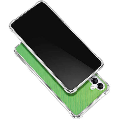 Green Carbon Fiber Specialty Texture Material Galaxy A16 5G Clear Case