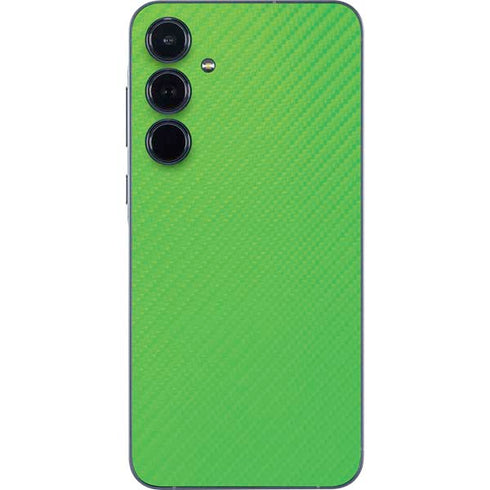 Green Carbon Fiber Specialty Texture Material Galaxy A35 5G Skin