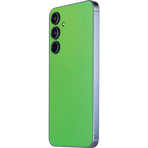 Green Carbon Fiber Specialty Texture Material Galaxy A35 5G Skin