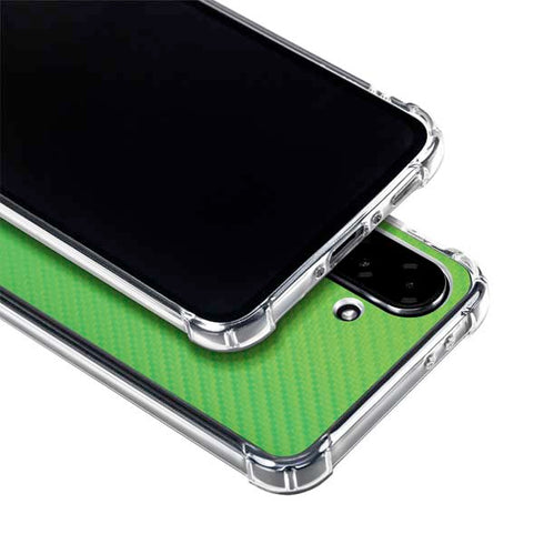 Green Carbon Fiber Specialty Texture Material Galaxy A36 5G Clear Case