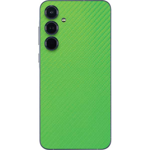 Green Carbon Fiber Specialty Texture Material Galaxy A55 5G Skin