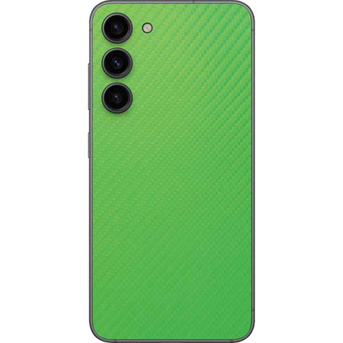 Green Carbon Fiber Specialty Material Galaxy S23 Plus Skin