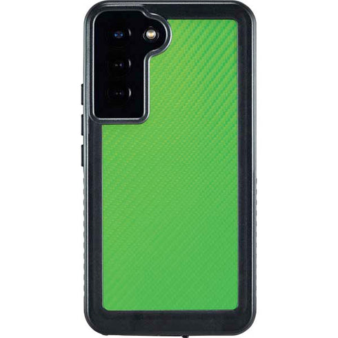 Green Carbon Fiber Specialty Material Galaxy S23 Plus Waterproof Case