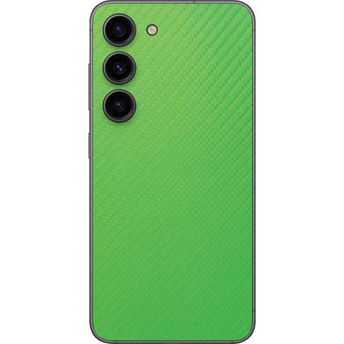 Green Carbon Fiber Specialty Material Galaxy S23 Skin