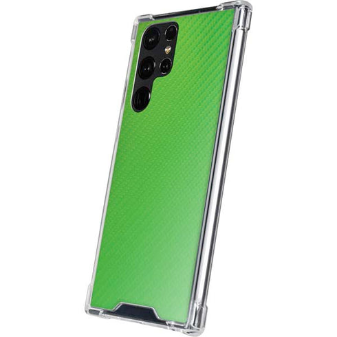 Green Carbon Fiber Specialty Material Galaxy S23 Ultra Clear Case