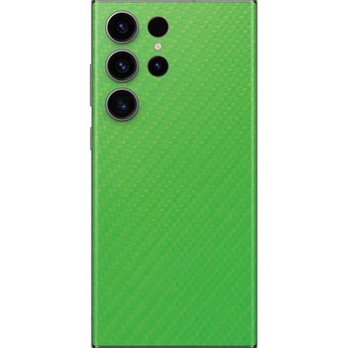 Green Carbon Fiber Specialty Material Galaxy S23 Ultra Skin