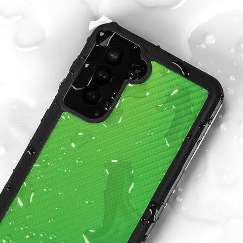 Green Carbon Fiber Specialty Material Galaxy S23 Waterproof Case
