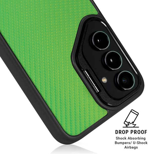 Green Carbon Fiber Specialty Texture Material Galaxy S24 Kickstand Case