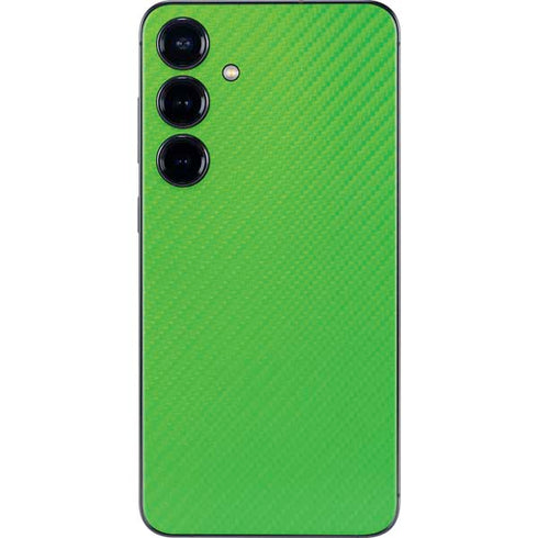 Green Carbon Fiber Specialty Texture Material Galaxy S25 Plus Skin