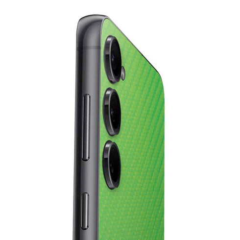Green Carbon Fiber Specialty Texture Material Galaxy S25 Plus Skin