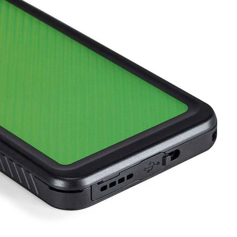 Green Carbon Fiber Specialty Texture Material Galaxy S24 Plus Waterproof Case