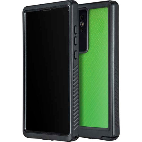 Green Carbon Fiber Specialty Texture Material Galaxy S24 Ultra Waterproof Case