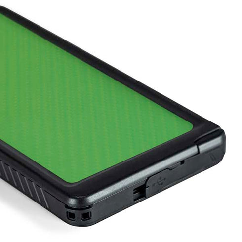 Green Carbon Fiber Specialty Texture Material Galaxy S24 Ultra Waterproof Case