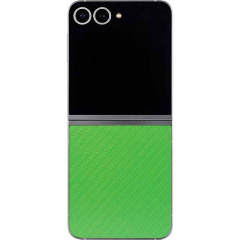 Green Carbon Fiber Specialty Texture Material Galaxy Z Flip6 Skin