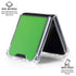 Green Carbon Fiber Specialty Texture Material Galaxy Z Flip6 Clear Case
