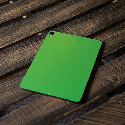 Green Carbon Fiber Specialty Texture Material Apple iPad Pro Skin