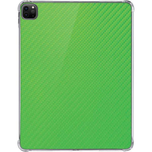 Green Carbon Fiber Specialty Texture Material iPad Pro 11in (2024) Clear Case