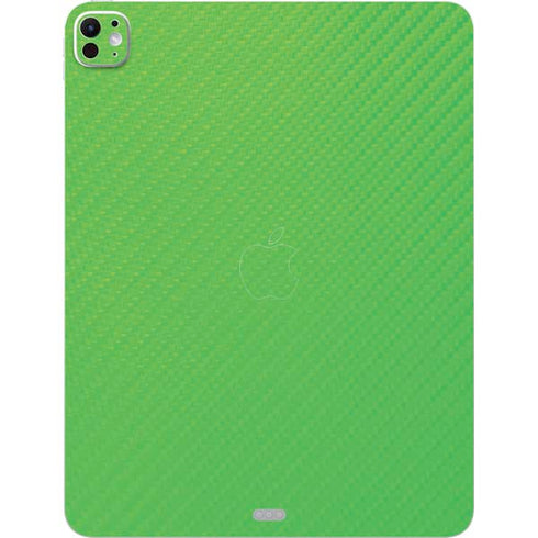 Green Carbon Fiber Specialty Texture Material iPad Pro 13in M4 (2024) Skin