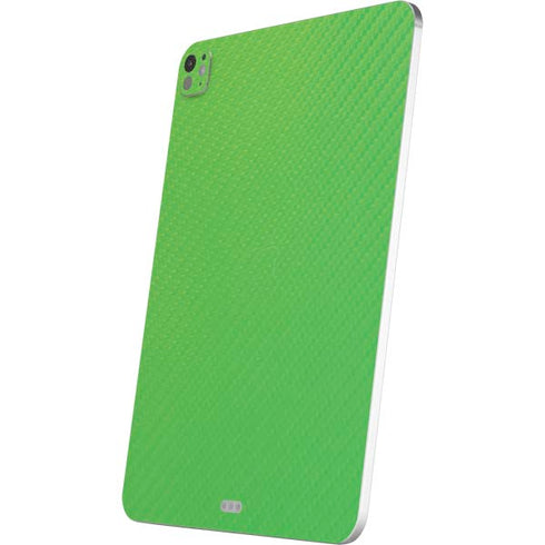 Green Carbon Fiber Specialty Texture Material iPad Pro 13in M4 (2024) Skin