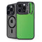 Green Carbon Fiber Specialty Texture Material iPhone 14 Pro Kickstand Case