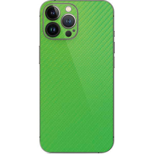 Green Carbon Fiber Specialty Material iPhone 15 Pro Max Skin