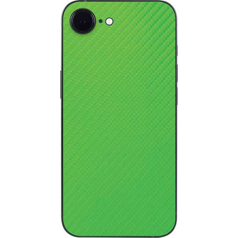 Green Carbon Fiber Specialty Texture Material iPhone 16e Skin