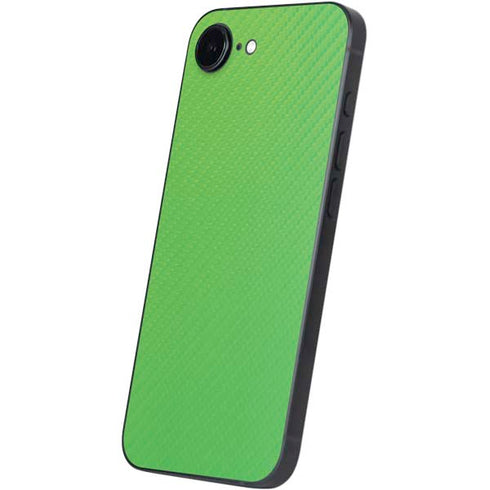 Green Carbon Fiber Specialty Texture Material iPhone 16e Skin