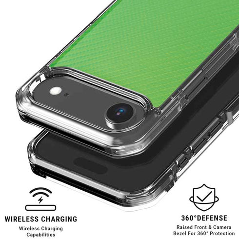 Green Carbon Fiber Specialty Texture Material iPhone 17 Air Clear Case