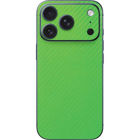 Green Carbon Fiber Specialty Texture Material iPhone 17 Pro Max Skin