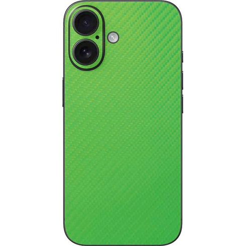 Green Carbon Fiber Specialty Texture Material iPhone 17 Skin