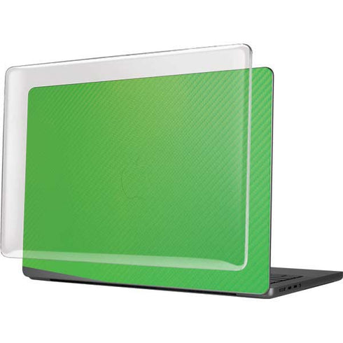 Green Carbon Fiber Specialty Texture Material MacBook Pro 14in (2021-24) Case plus Skin