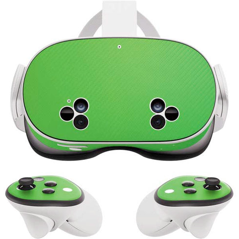 Green Carbon Fiber Specialty Texture Material Meta Quest 3S Skin