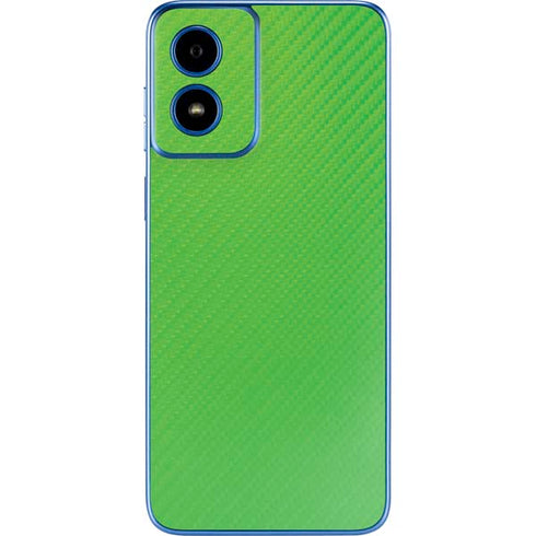 Green Carbon Fiber Specialty Texture Material Moto G Play 4G (2024) Skin