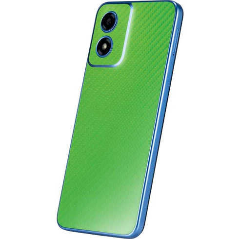 Green Carbon Fiber Specialty Texture Material Moto G Play 4G (2024) Skin