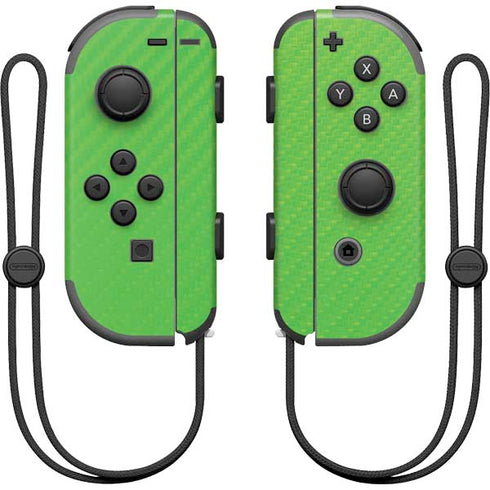 Green Carbon Fiber Specialty Texture Material Nintendo Skins