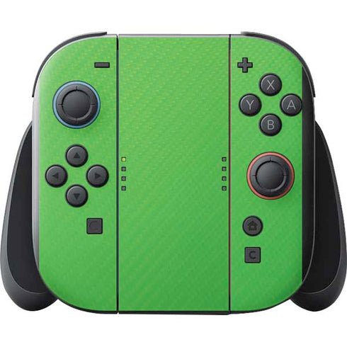 Green Carbon Fiber Specialty Texture Material Nintendo Switch 2 (2025) with Joy-Con Skin