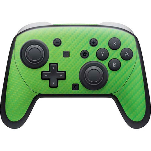 Green Carbon Fiber Specialty Texture Material Nintendo Switch 2 (2025) Pro Controller Skin