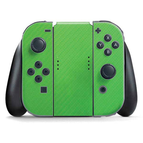 Green Carbon Fiber Specialty Texture Material Nintendo Skins