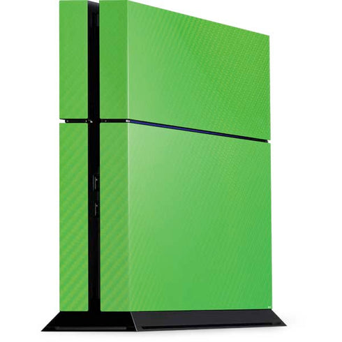Green Carbon Fiber Specialty Material PS4 Console Skin