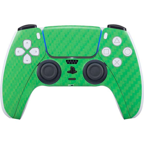 Green Carbon Fiber Specialty Texture Material PlayStation PS5 Skins