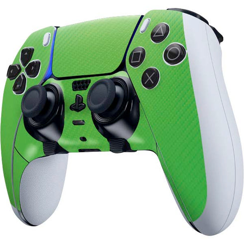 Green Carbon Fiber Specialty Material PS5 DualSense Edge Pro Controller Skin